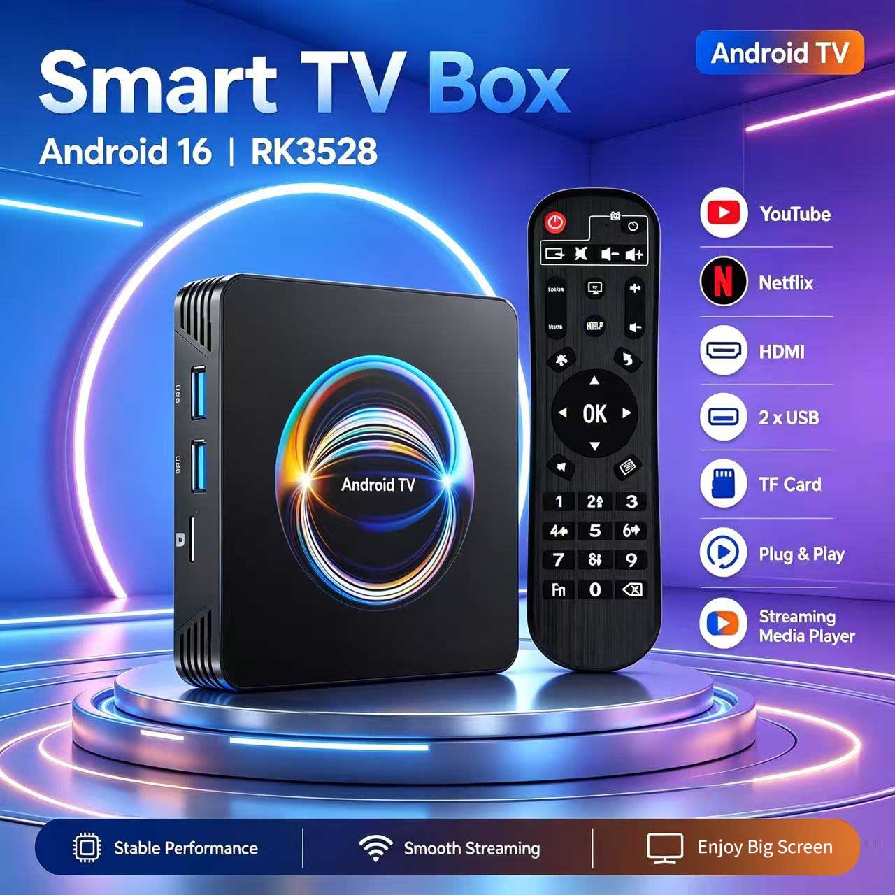 Khadas Vim4 8Gb - Android 16 X66 TV Kutusu RK3528